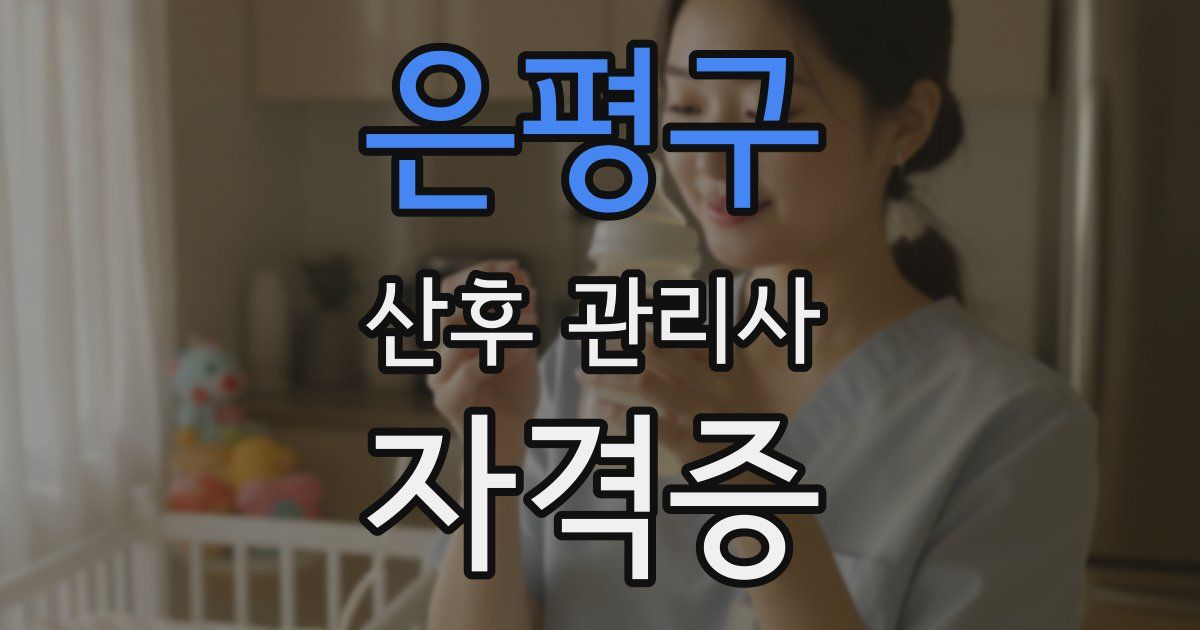 은평구 산후 관리사 자격증