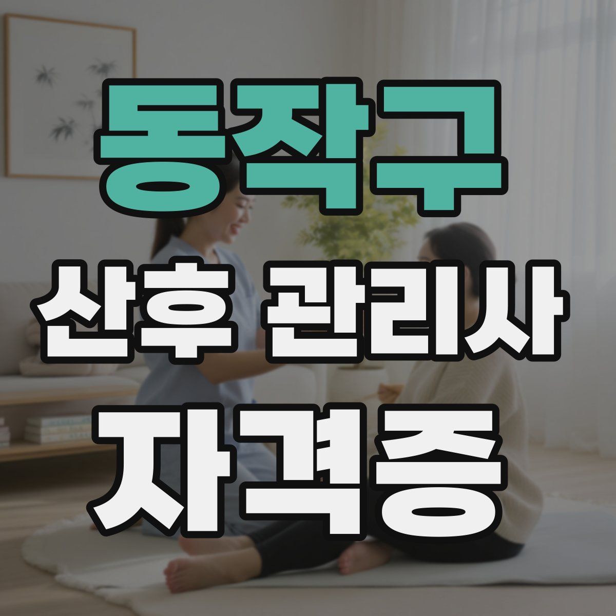 동작구 산후 관리사 자격증