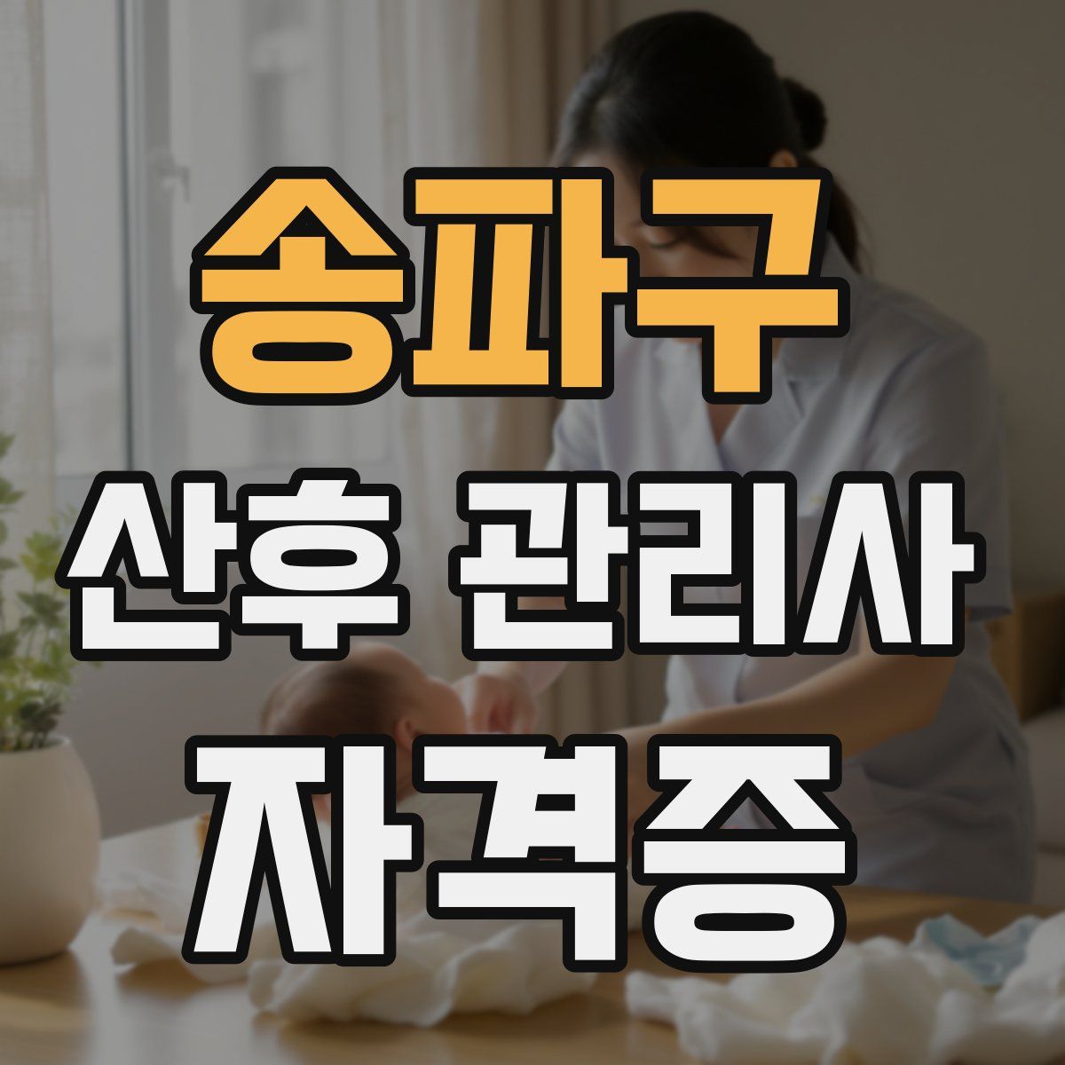 송파구 산후 관리사 자격증
