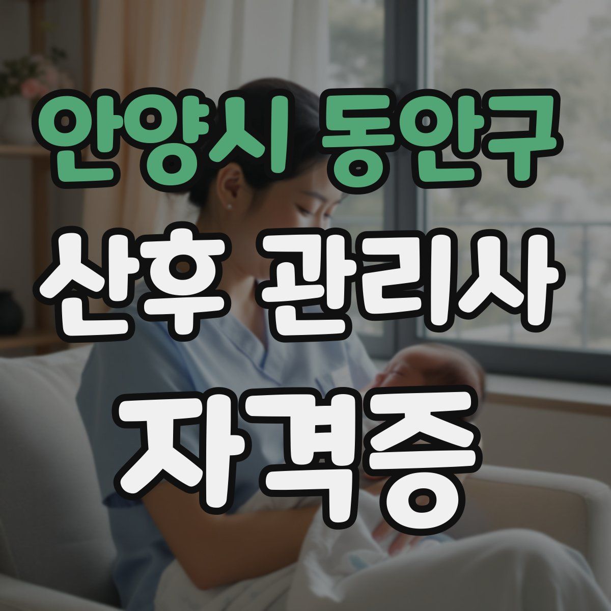 안양시 동안구 산후 관리사 자격증