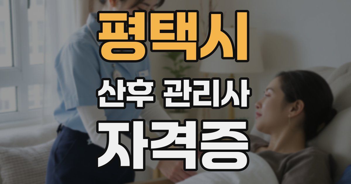 평택시 산후 관리사 자격증