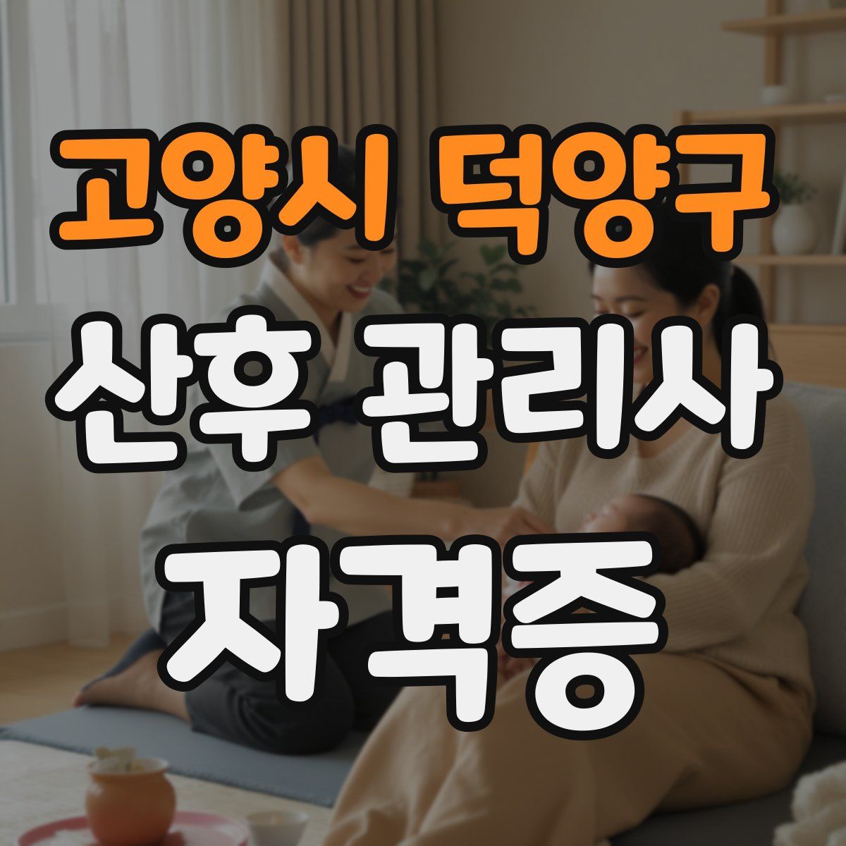 고양시 덕양구 산후 관리사 자격증