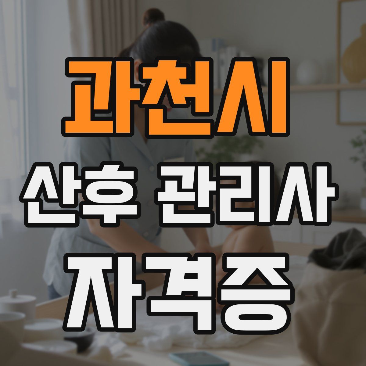 과천시 산후 관리사 자격증