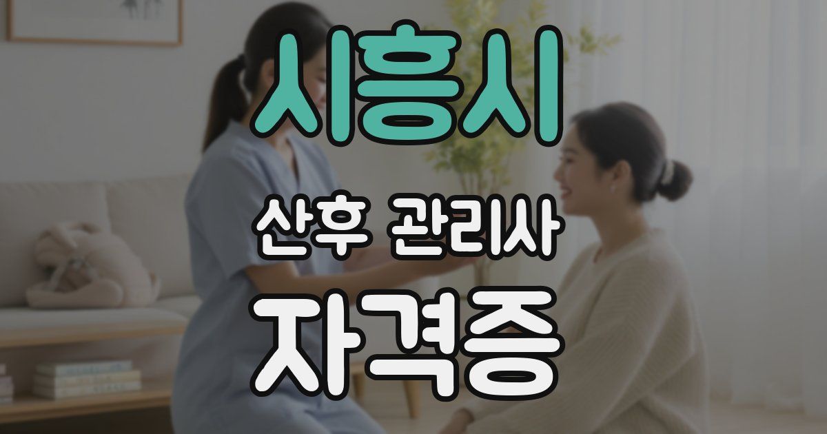 시흥시 산후 관리사 자격증
