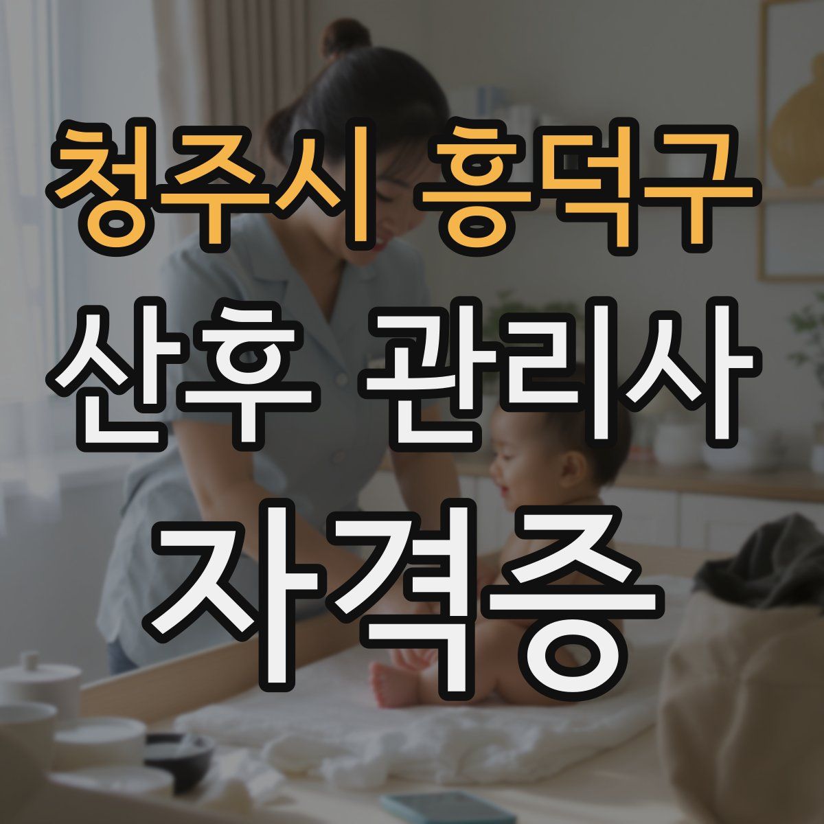 청주시 흥덕구 산후 관리사 자격증