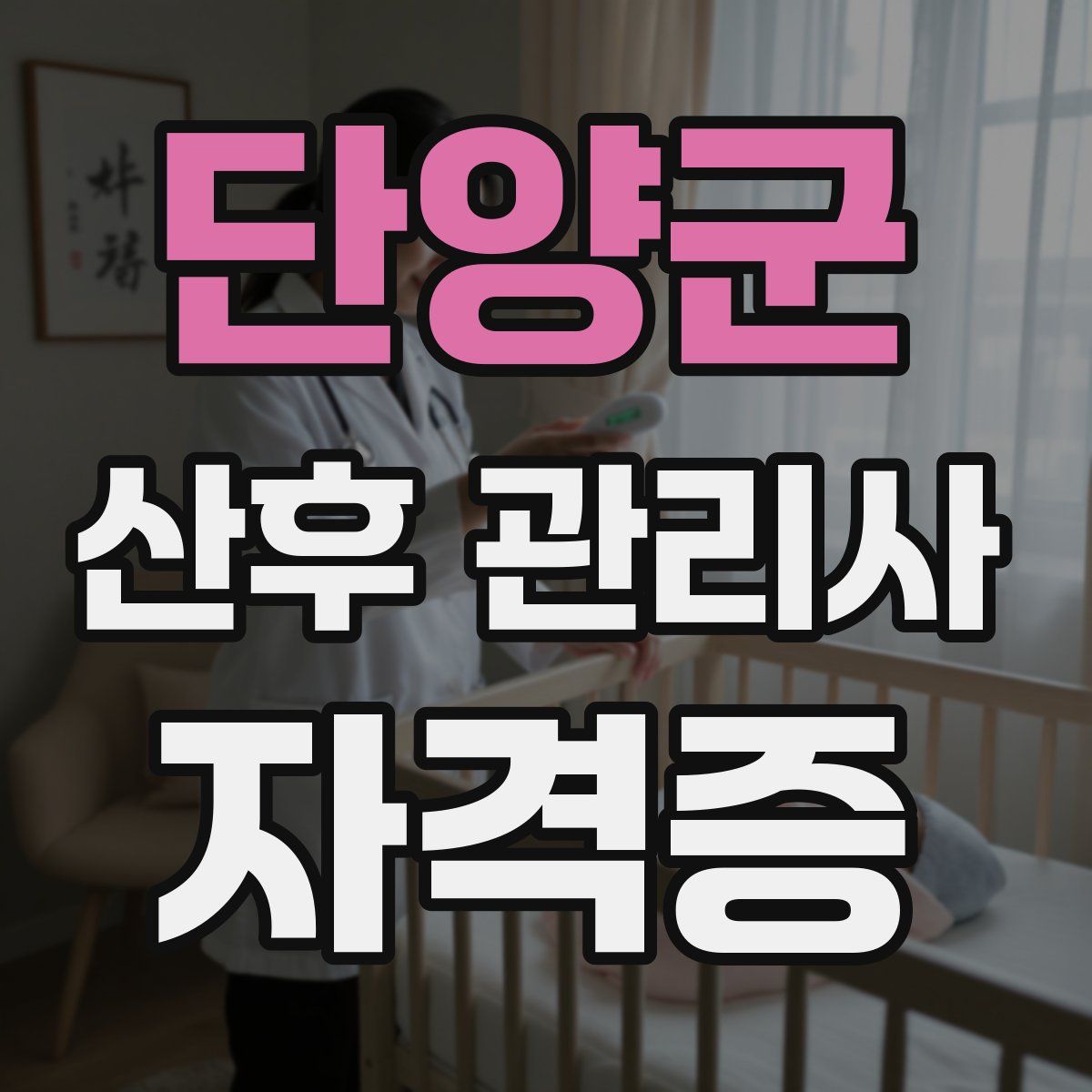 단양군 산후 관리사 자격증