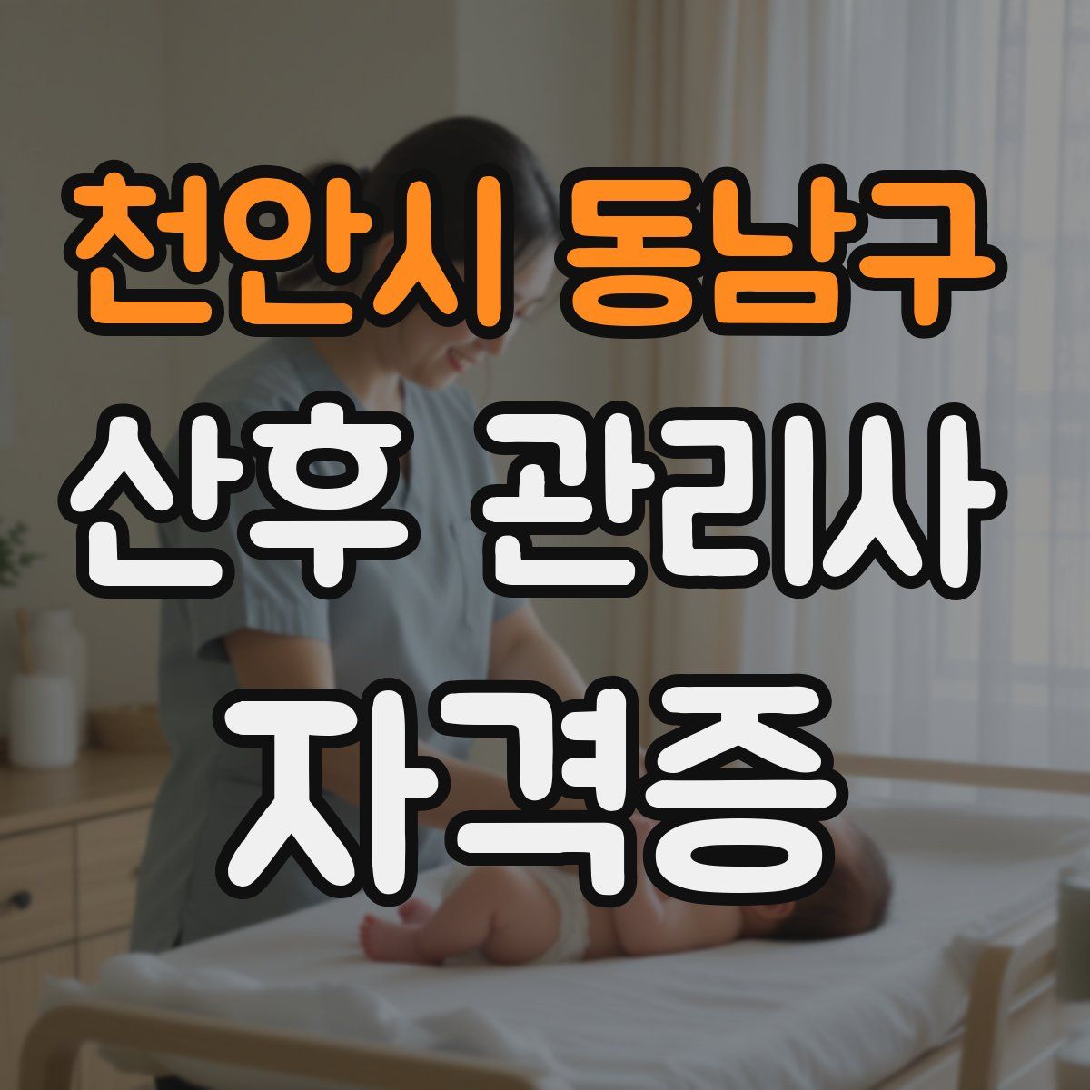 천안시 동남구 산후 관리사 자격증