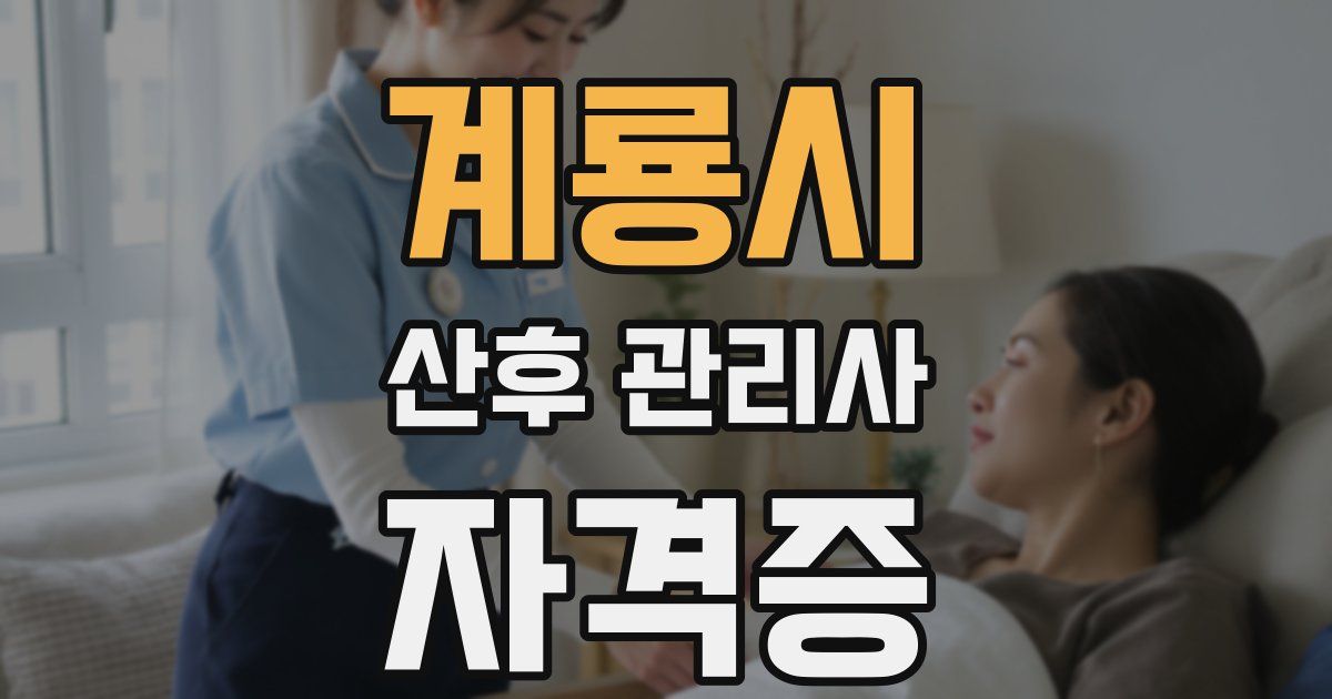 계룡시 산후 관리사 자격증