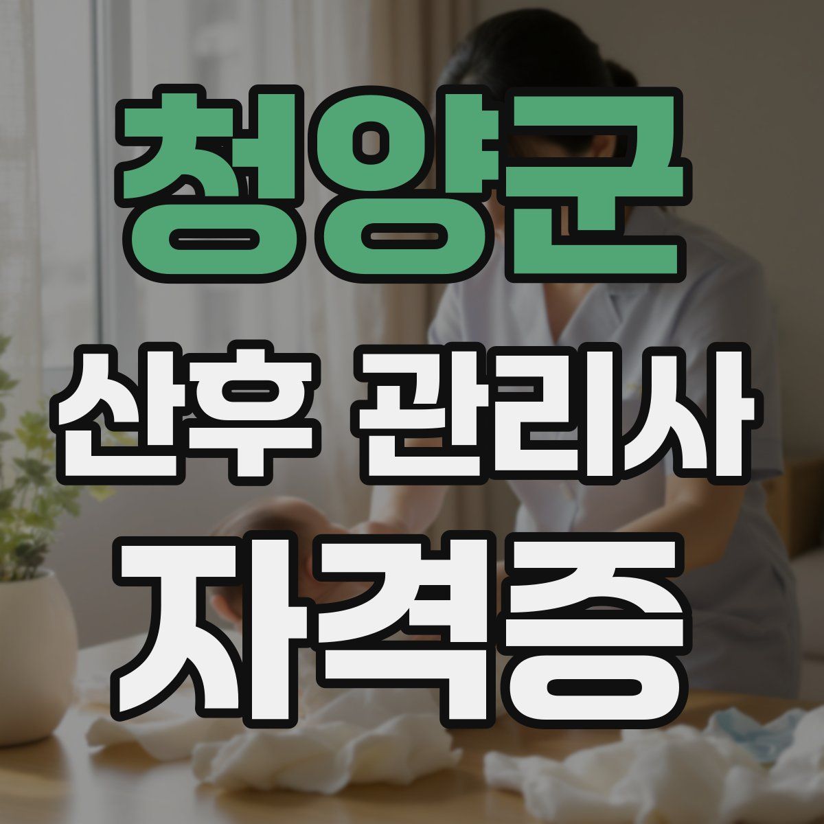 청양군 산후 관리사 자격증