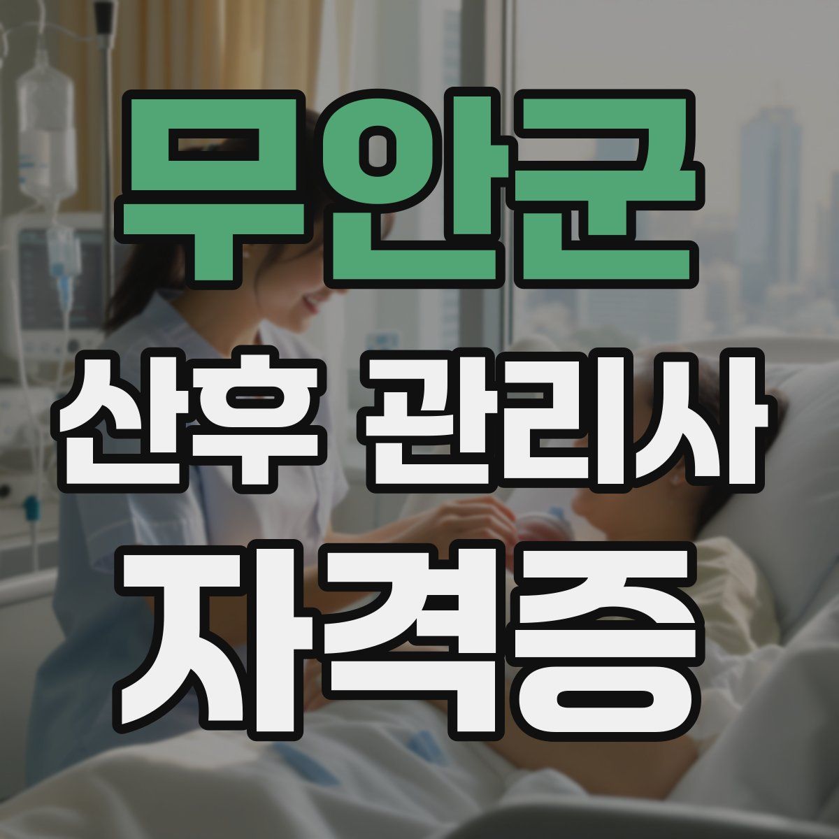무안군 산후 관리사 자격증