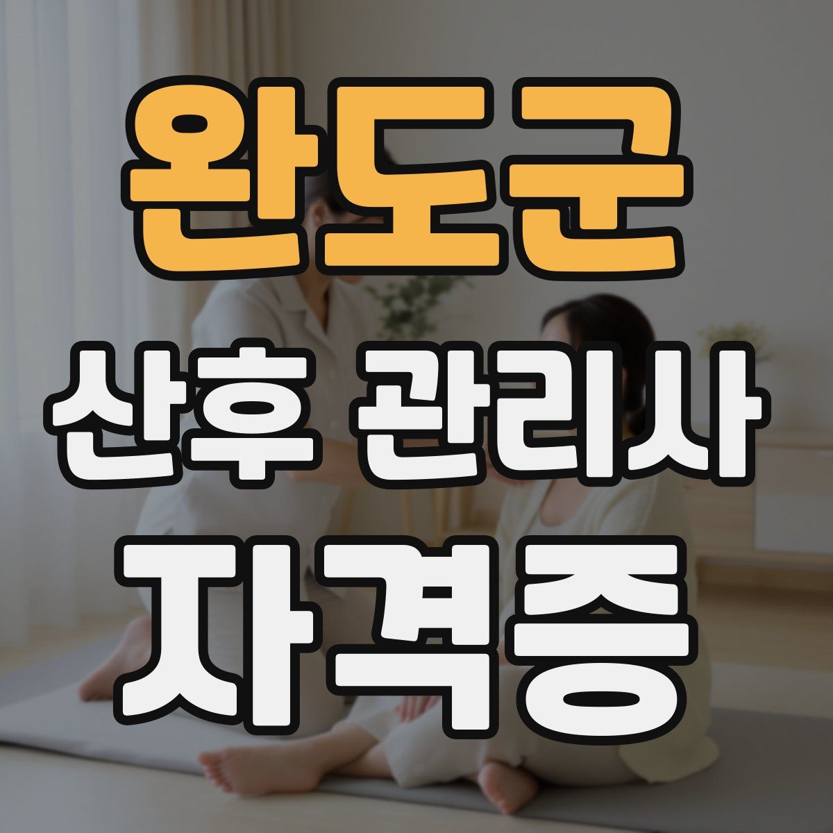 완도군 산후 관리사 자격증