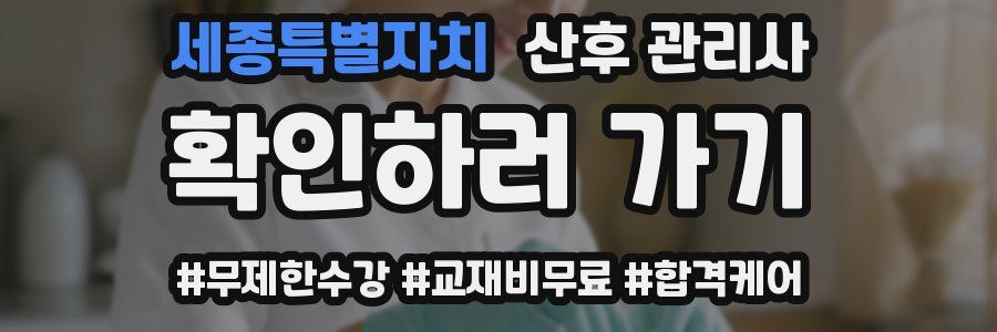 세종특별자치 산후 관리사 자격증