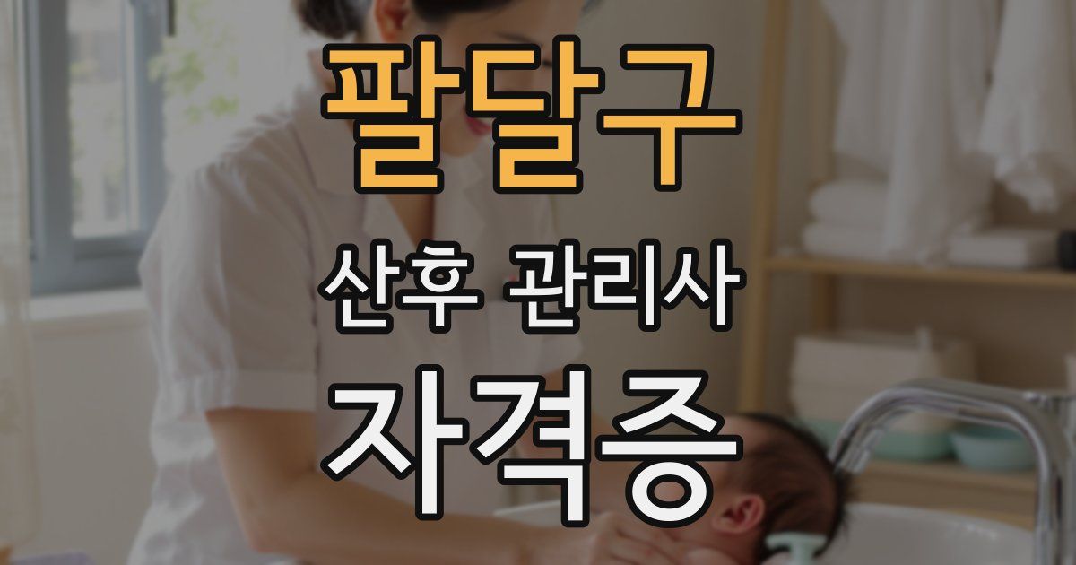 팔달구 산후 관리사 자격증