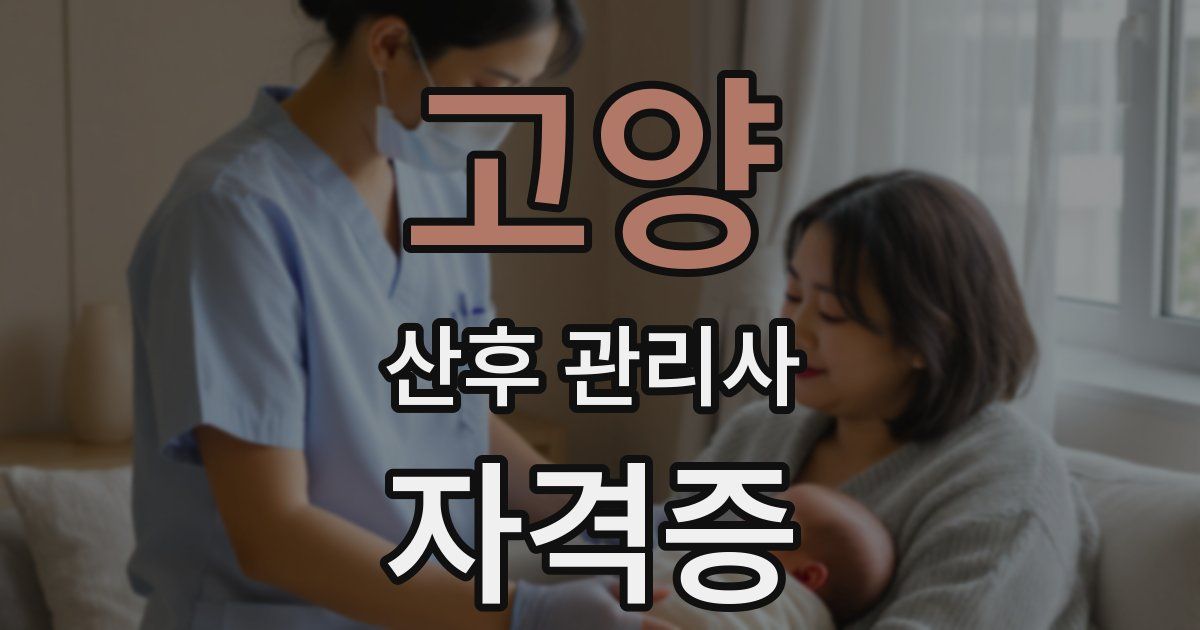 고양 산후 관리사 자격증