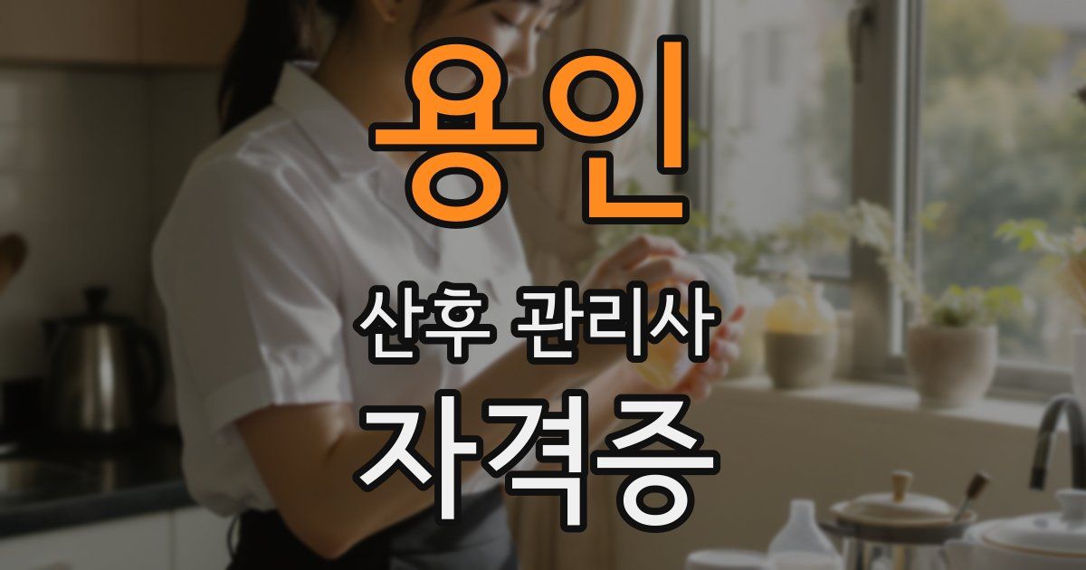 용인 산후 관리사 자격증