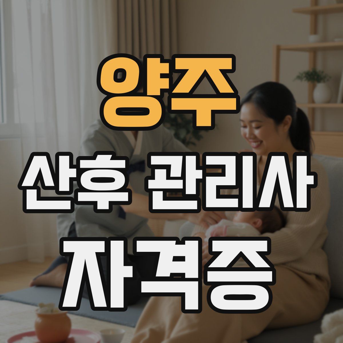 양주 산후 관리사 자격증