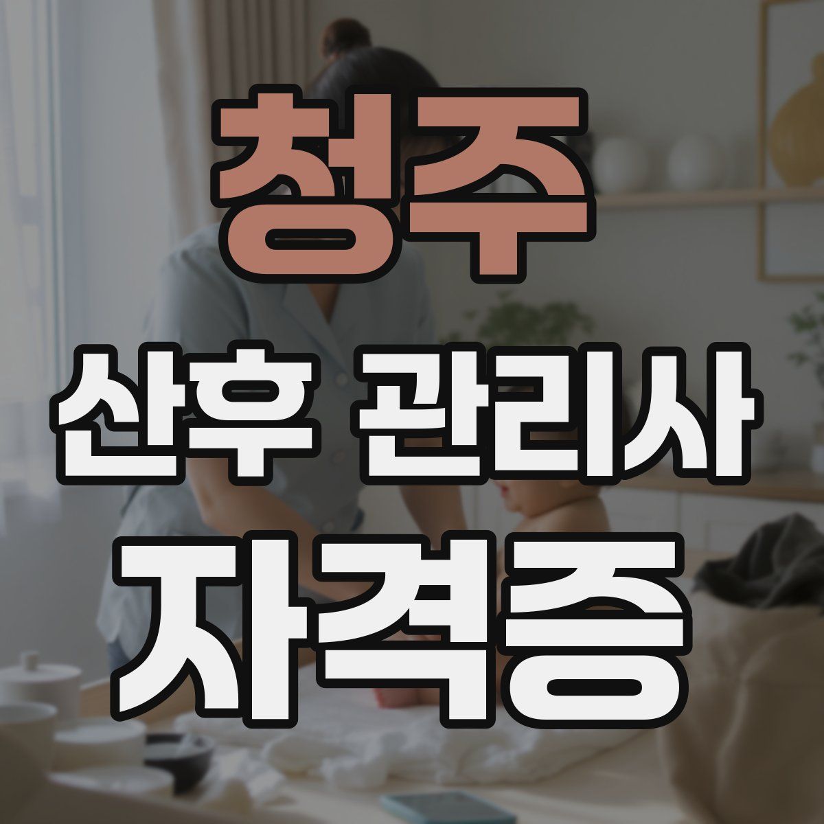 청주 산후 관리사 자격증