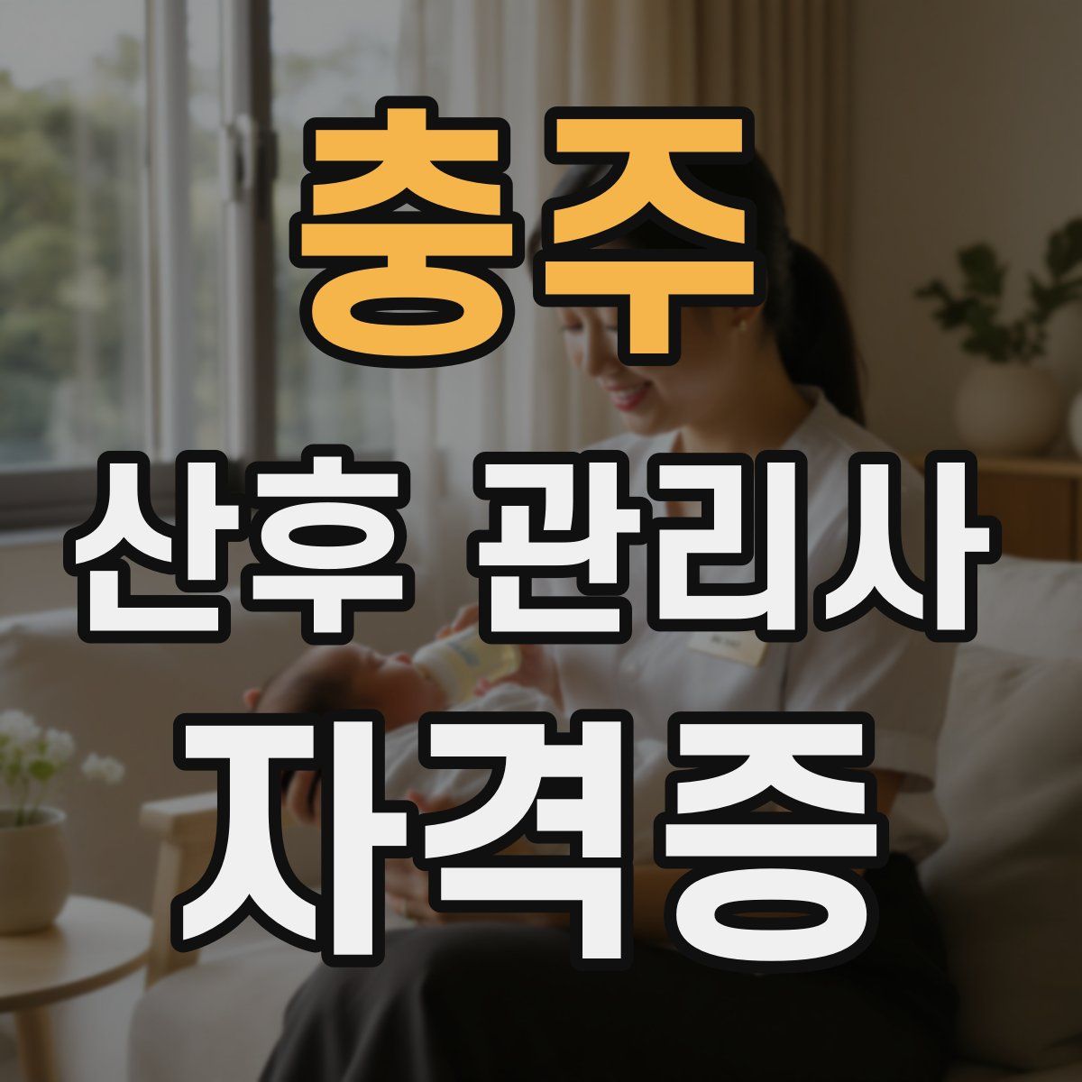 충주 산후 관리사 자격증