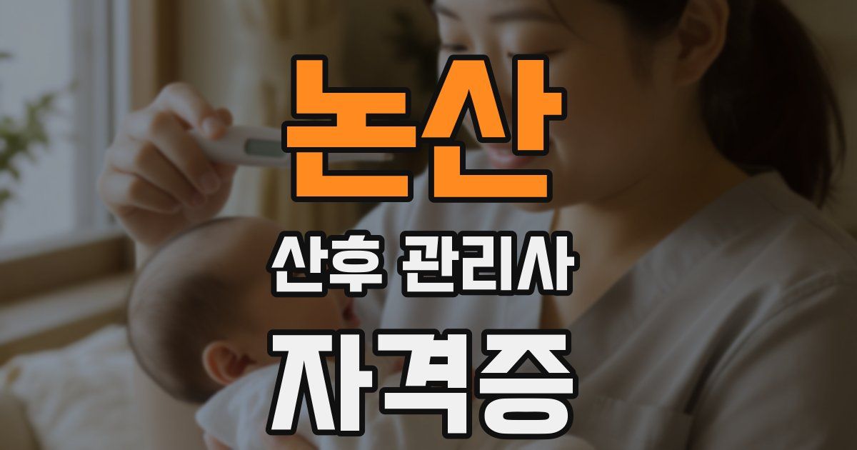 논산 산후 관리사 자격증