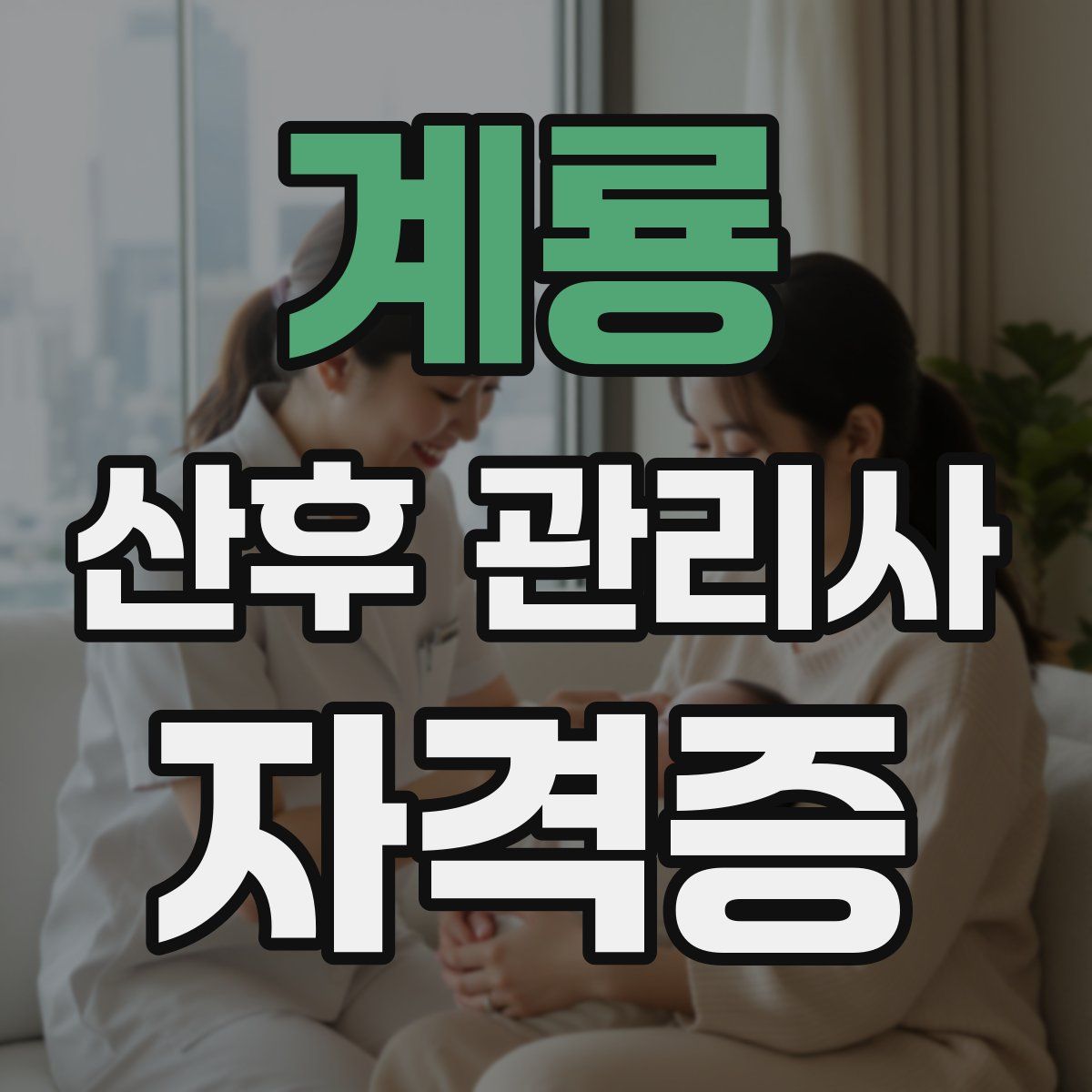 계룡 산후 관리사 자격증