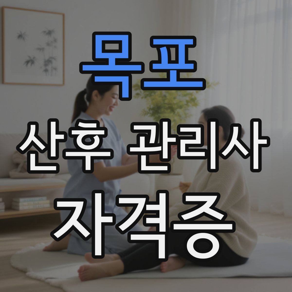목포 산후 관리사 자격증