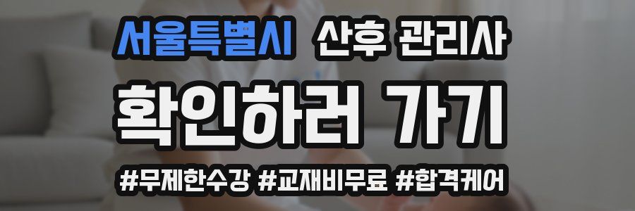 서울특별시 산후 관리사 자격증