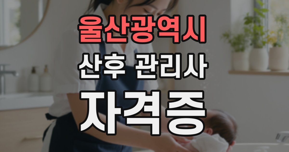 울산광역시 산후 관리사 자격증