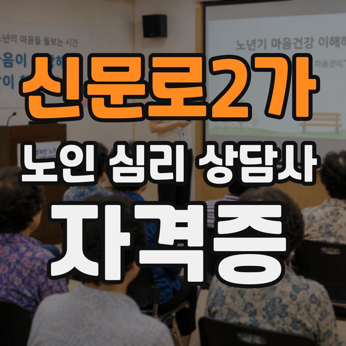신문로2가 노인 심리 상담사 자격증