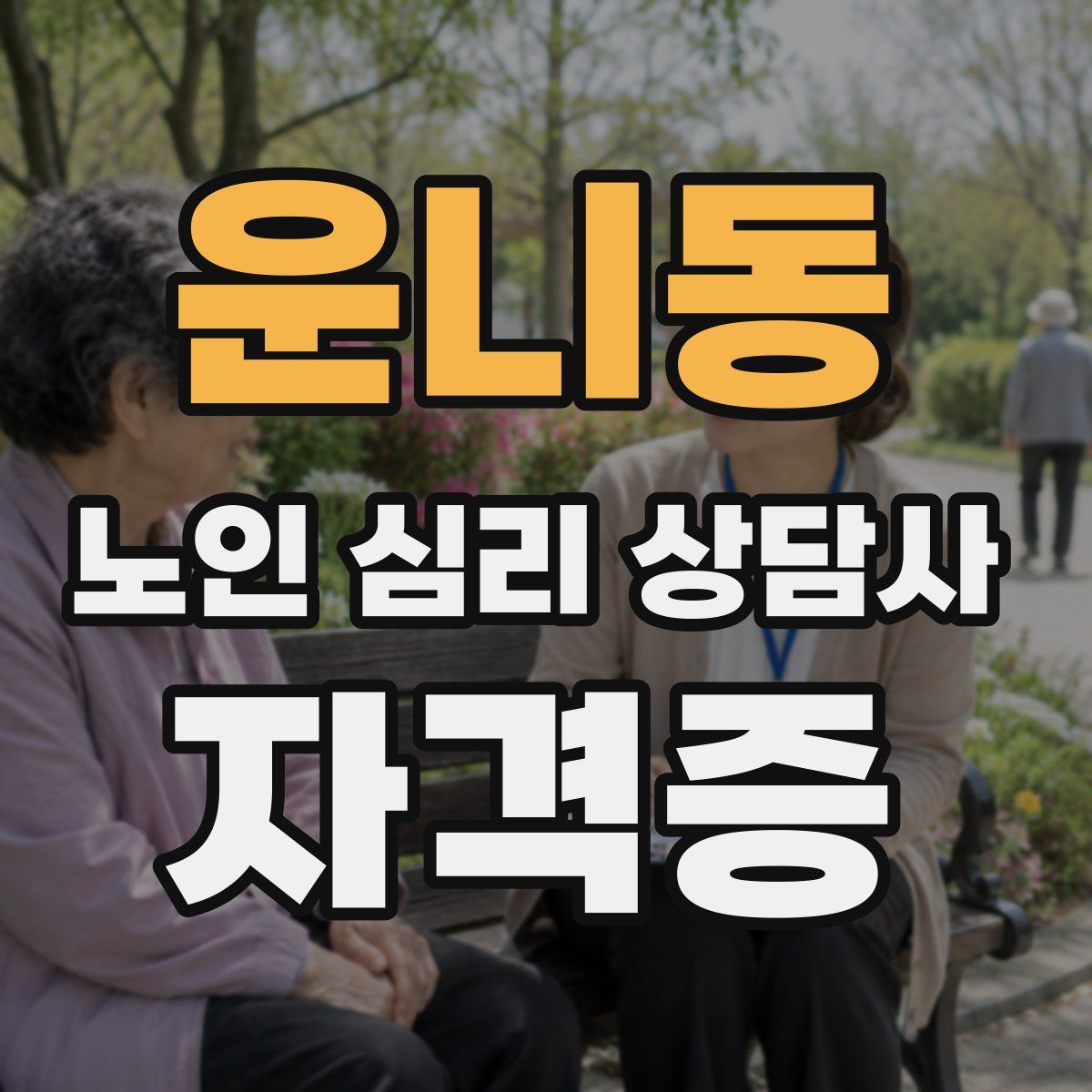 운니동 노인 심리 상담사 자격증
