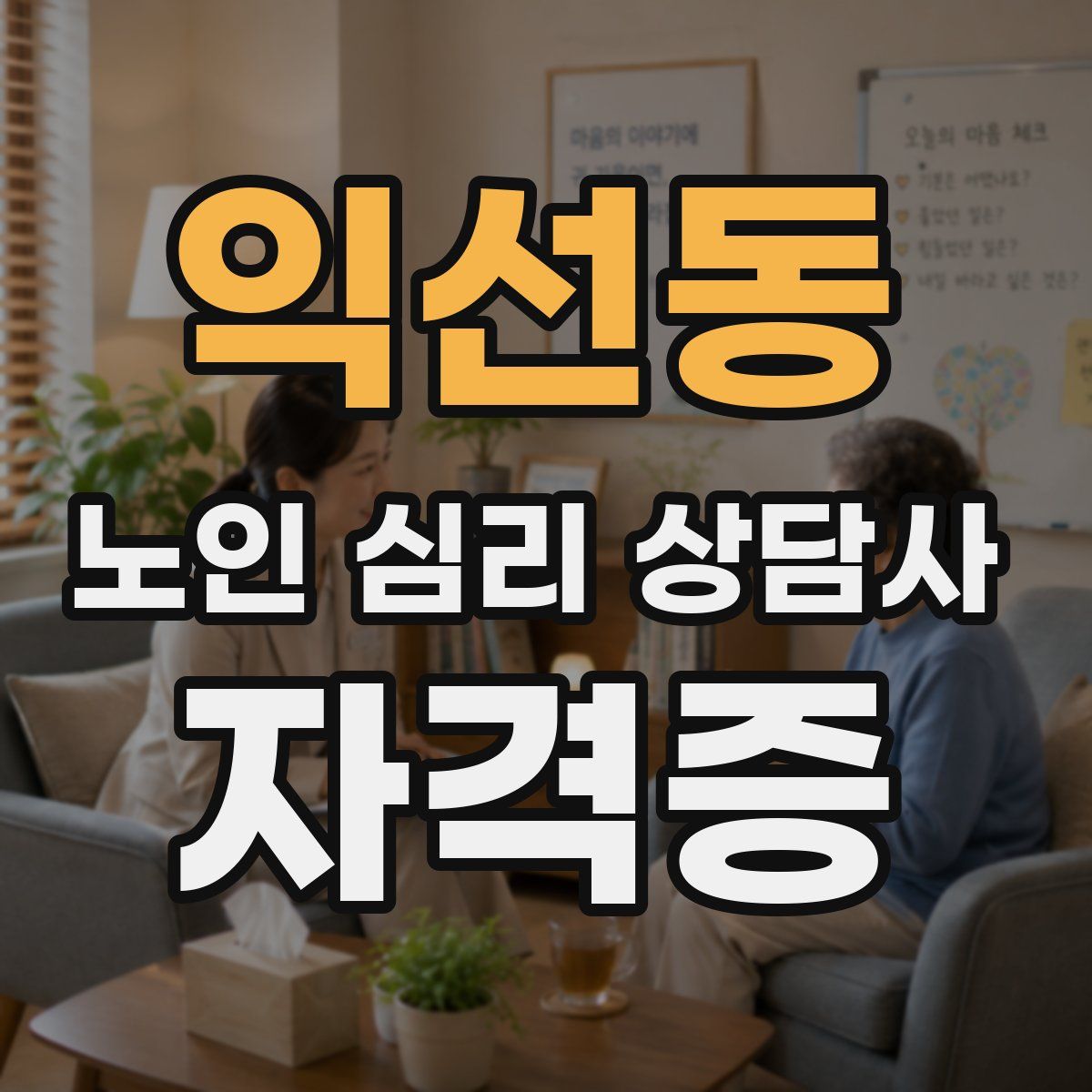 익선동 노인 심리 상담사 자격증