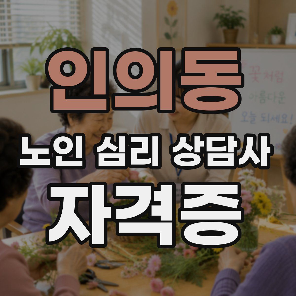 인의동 노인 심리 상담사 자격증