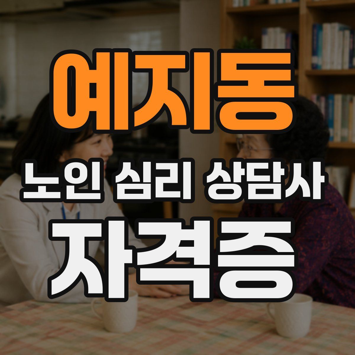 예지동 노인 심리 상담사 자격증