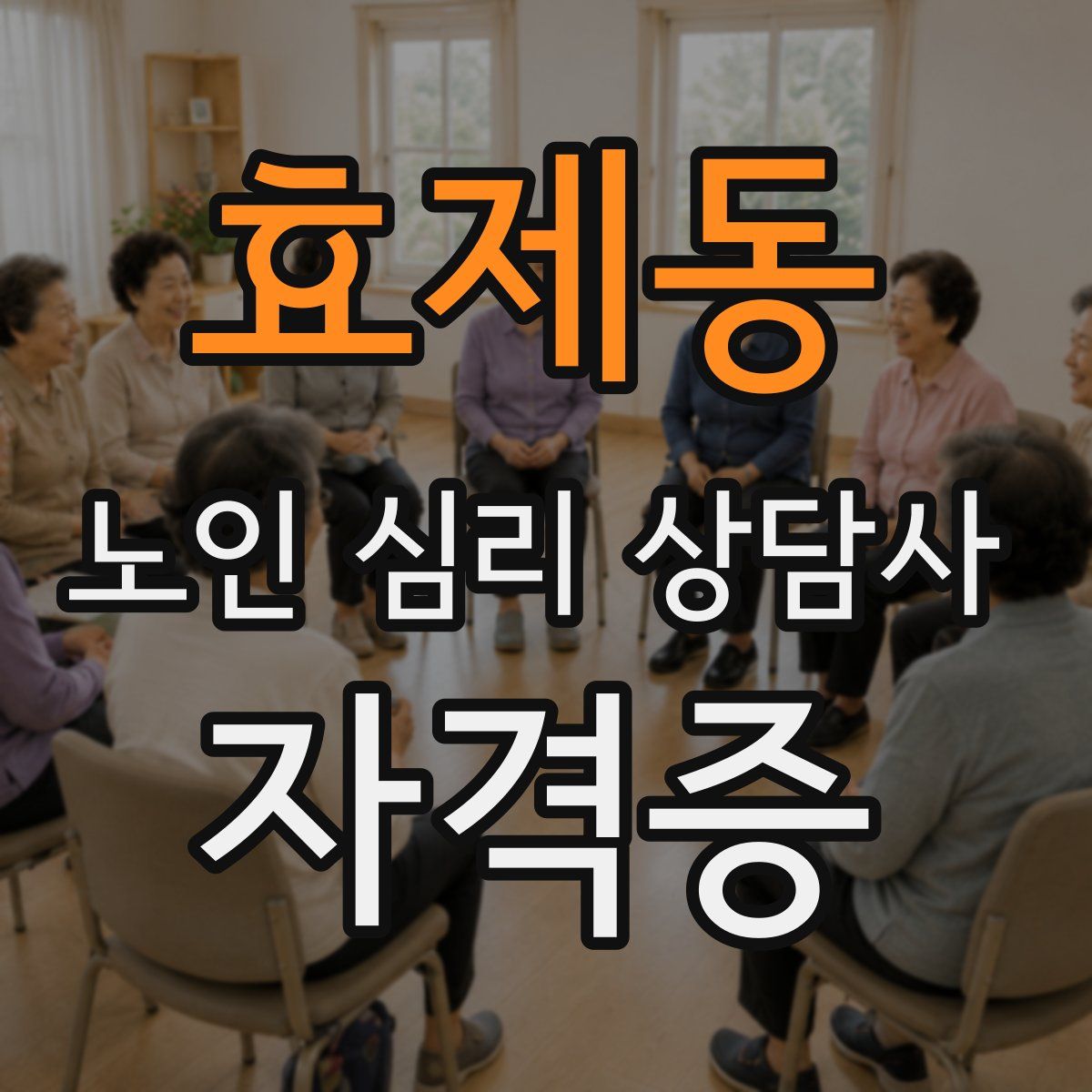 효제동 노인 심리 상담사 자격증