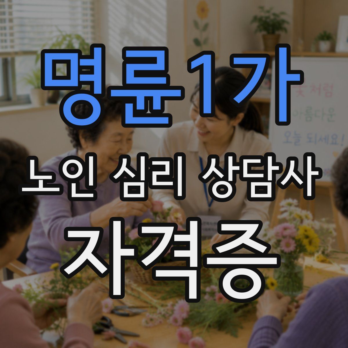명륜1가 노인 심리 상담사 자격증