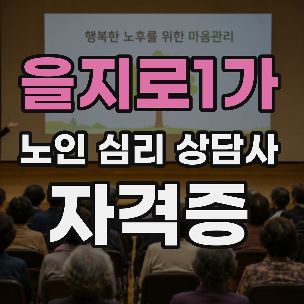 을지로1가 노인 심리 상담사 자격증