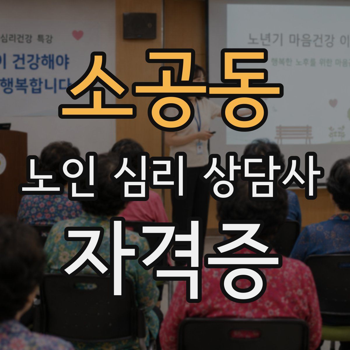 소공동 노인 심리 상담사 자격증
