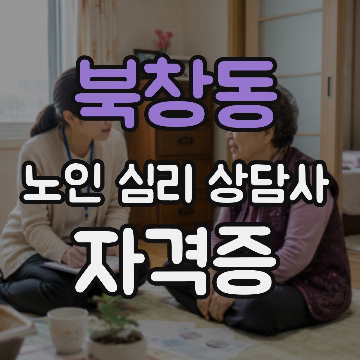 북창동 노인 심리 상담사 자격증
