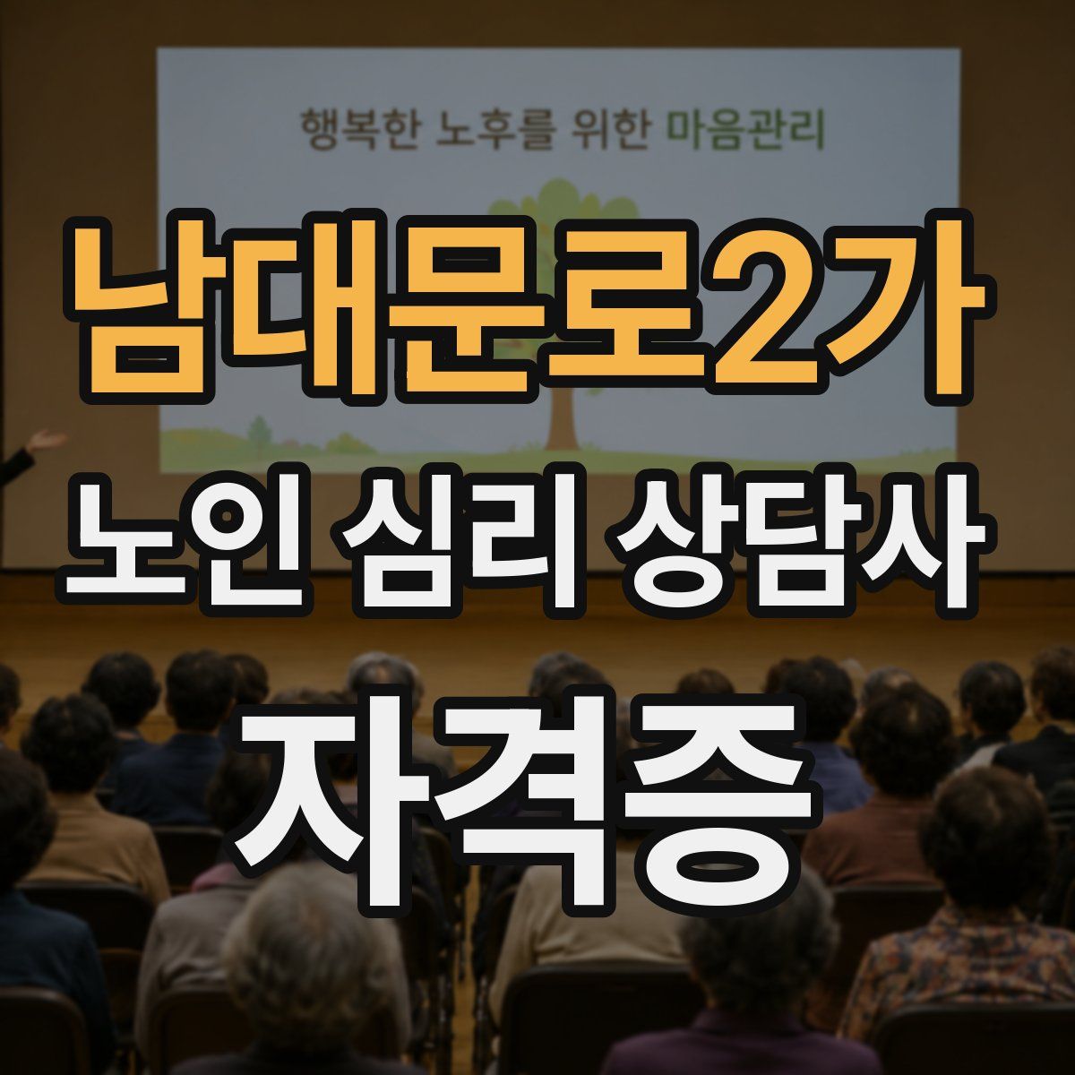 남대문로2가 노인 심리 상담사 자격증