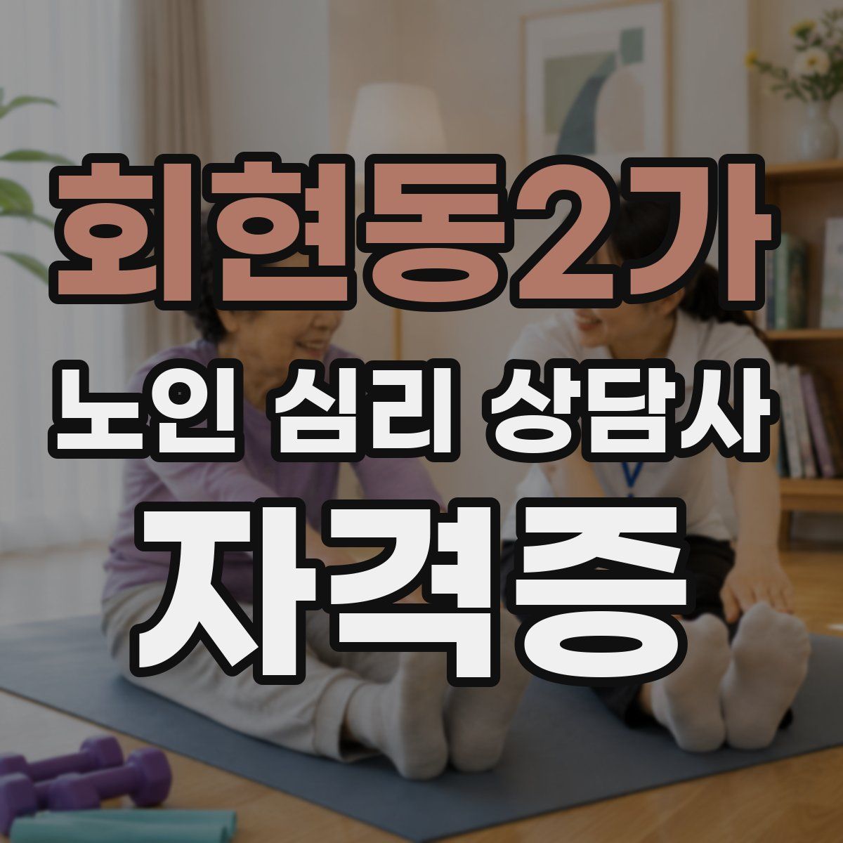 회현동2가 노인 심리 상담사 자격증