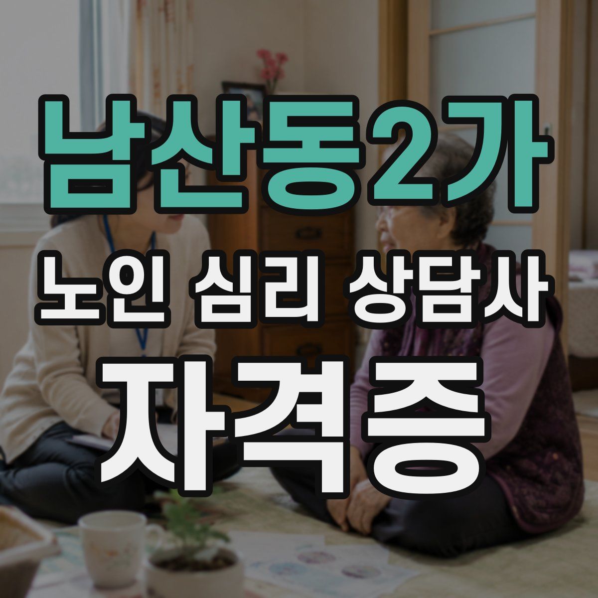 남산동2가 노인 심리 상담사 자격증