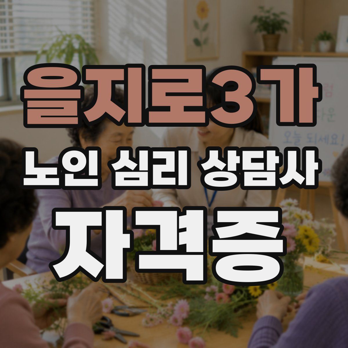 을지로3가 노인 심리 상담사 자격증