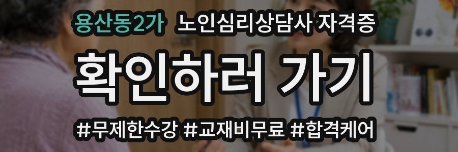 용산동2가 노인 심리 상담사 자격증
