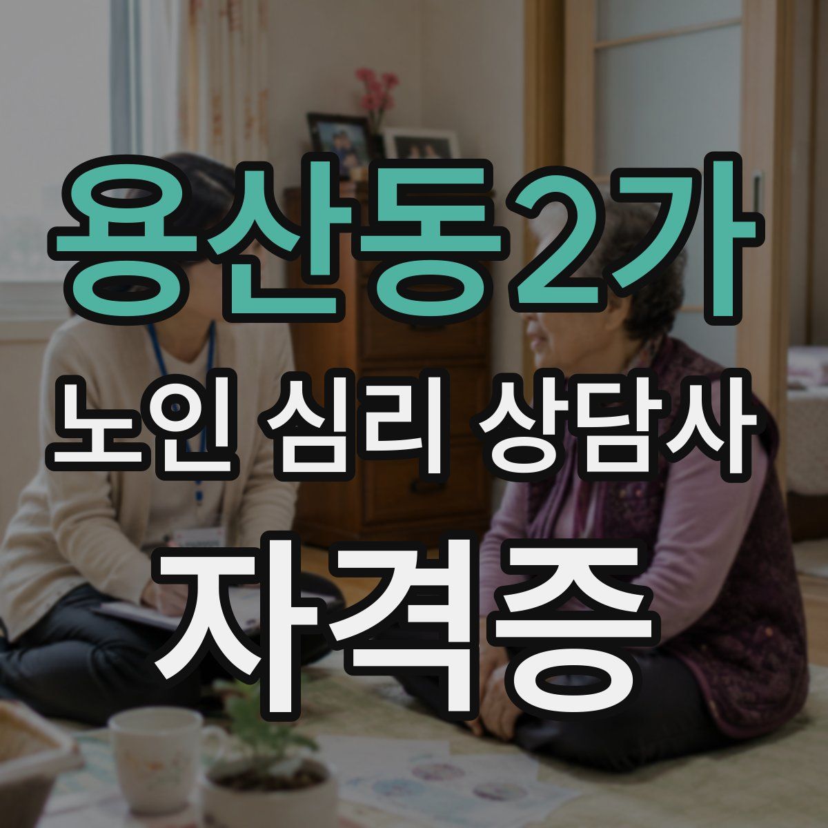 용산동2가 노인 심리 상담사 자격증