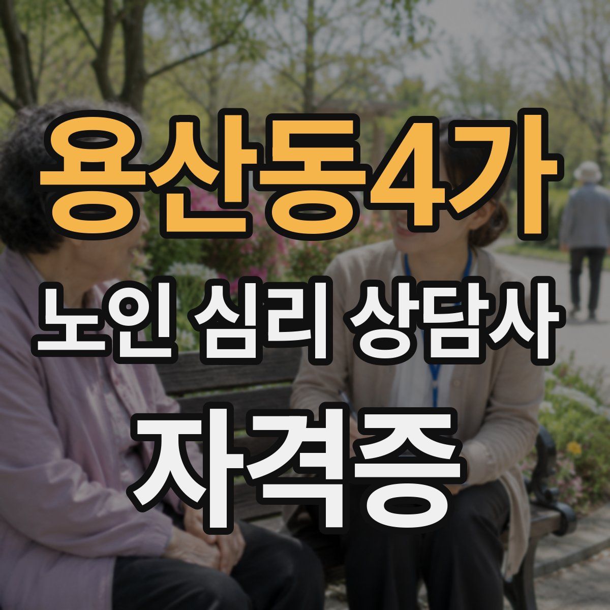 용산동4가 노인 심리 상담사 자격증