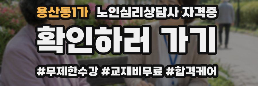 용산동1가 노인 심리 상담사 자격증