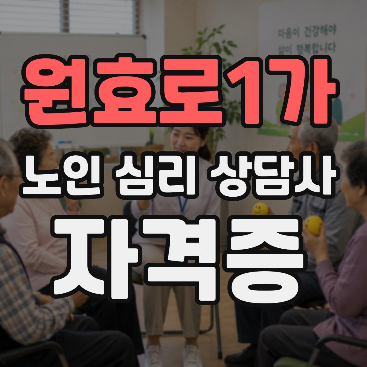 원효로1가 노인 심리 상담사 자격증