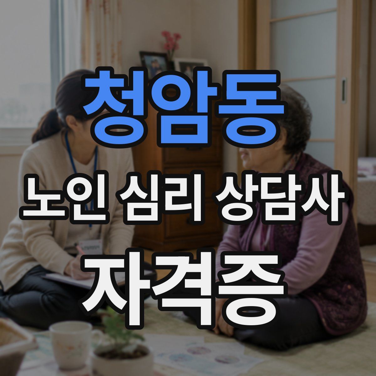 청암동 노인 심리 상담사 자격증