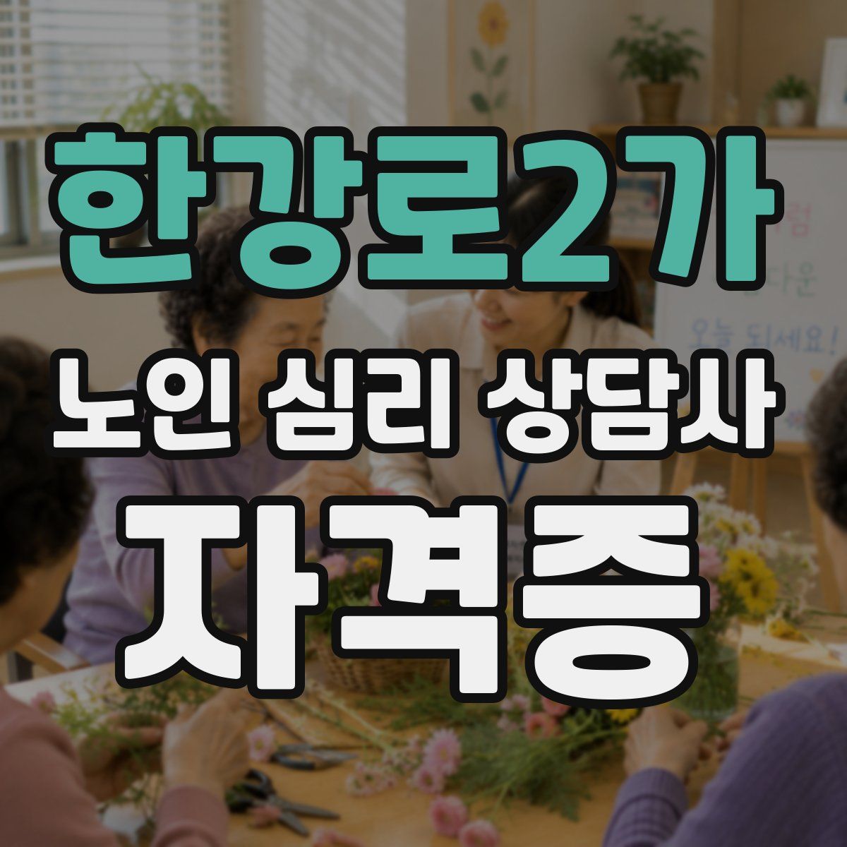 한강로2가 노인 심리 상담사 자격증