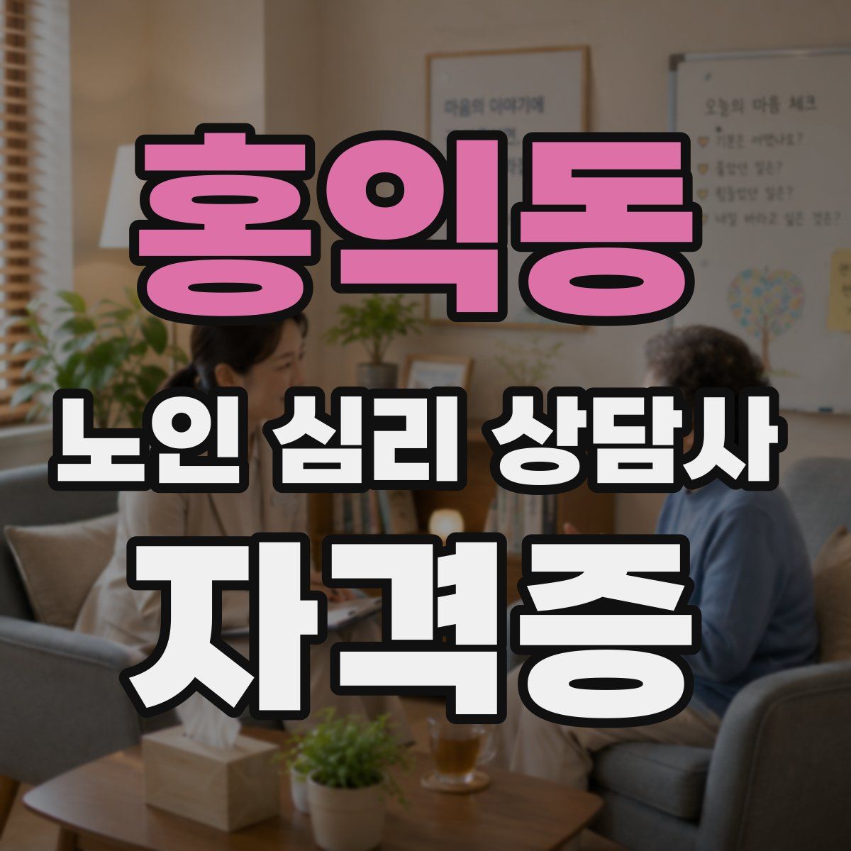 홍익동 노인 심리 상담사 자격증