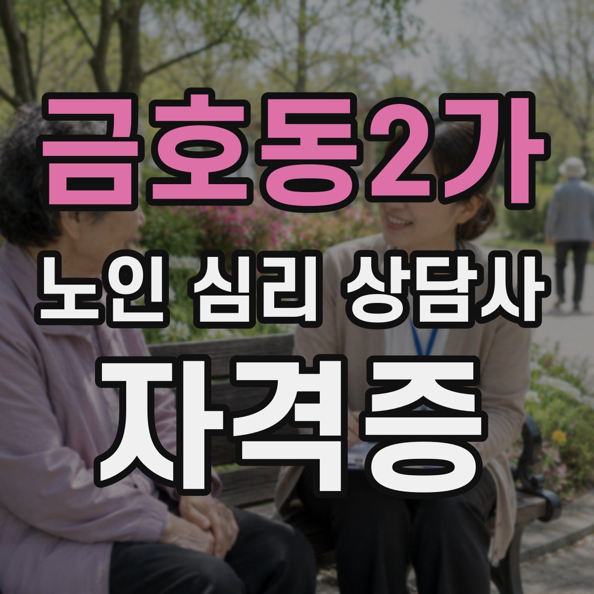 금호동2가 노인 심리 상담사 자격증